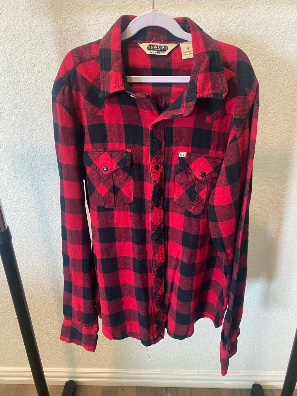 SALT Red & Black Buffalo Plaid Button-Up Shirt